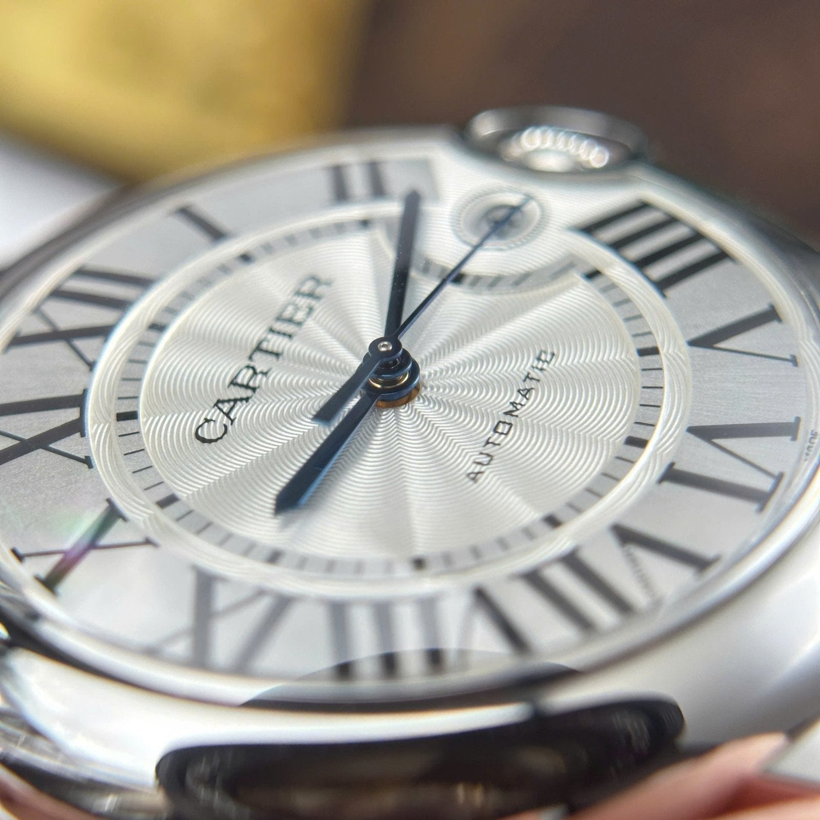 Cartier Ballon Bleu Watch White Dial Leather Strap 40mm