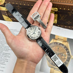 Cartier Ballon Bleu Watch White Dial Leather Strap 40mm