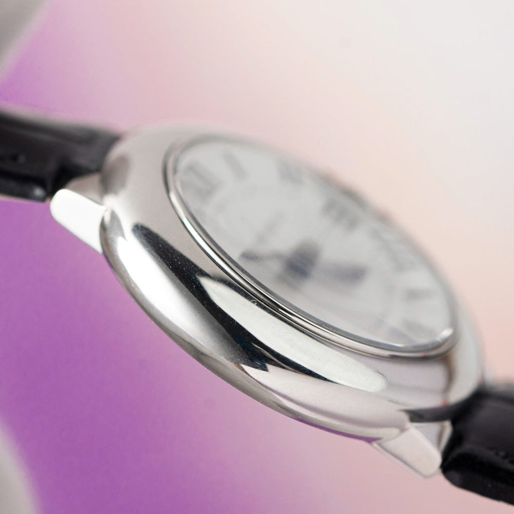 Cartier Ballon Bleu Watch White Dial Leather Strap 36mm
