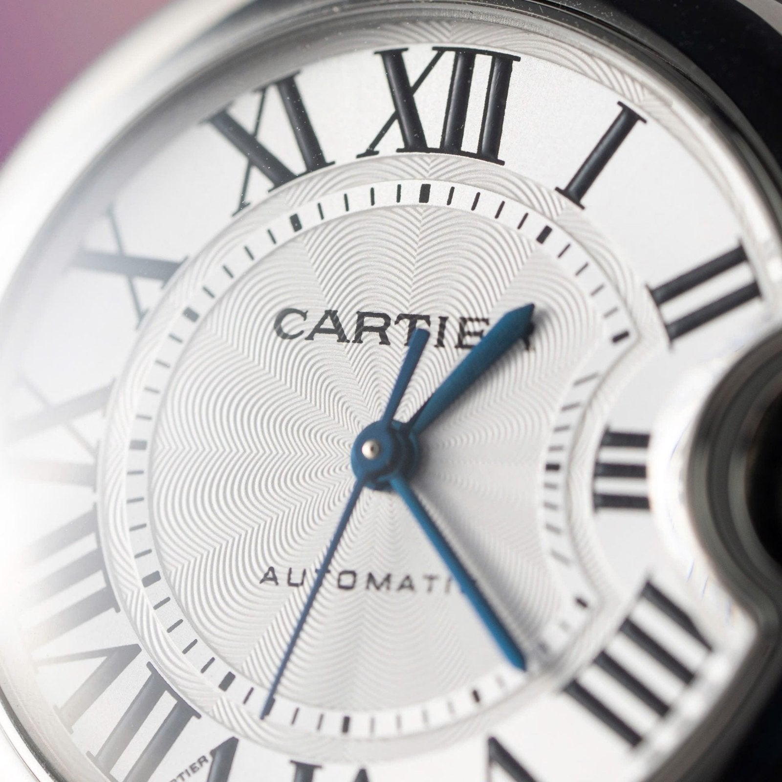 Cartier Ballon Bleu Watch White Dial Leather Strap 36mm