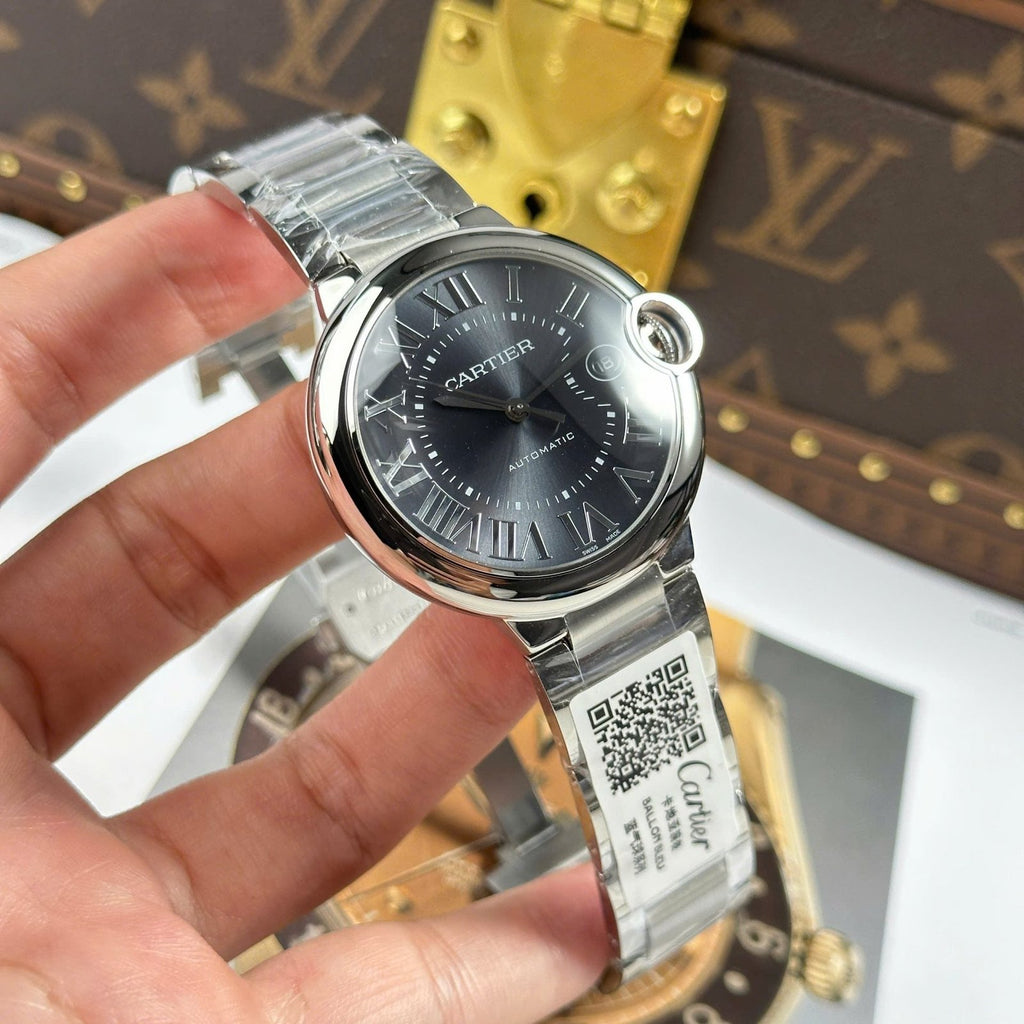 Cartier Ballon Bleu Watch Gray Dial Metal Wire 40mm