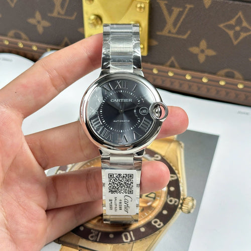 Cartier Ballon Bleu Watch Gray Dial Metal Wire 40mm