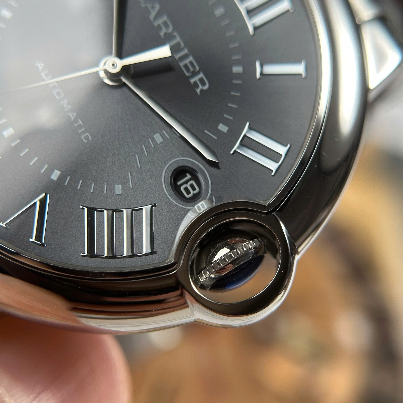 Cartier Ballon Bleu Watch Gray Dial Metal Wire 40mm