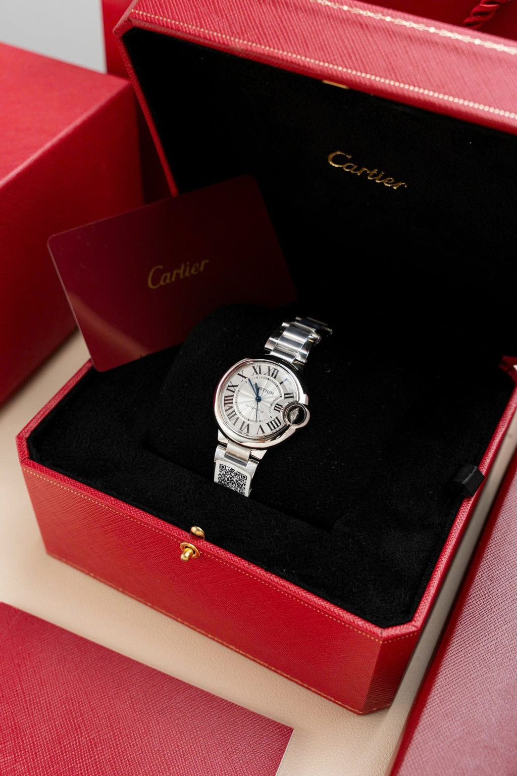 Cartier Ballon Bleu W6920046 Watch White Dial Metal Wire 36mm
