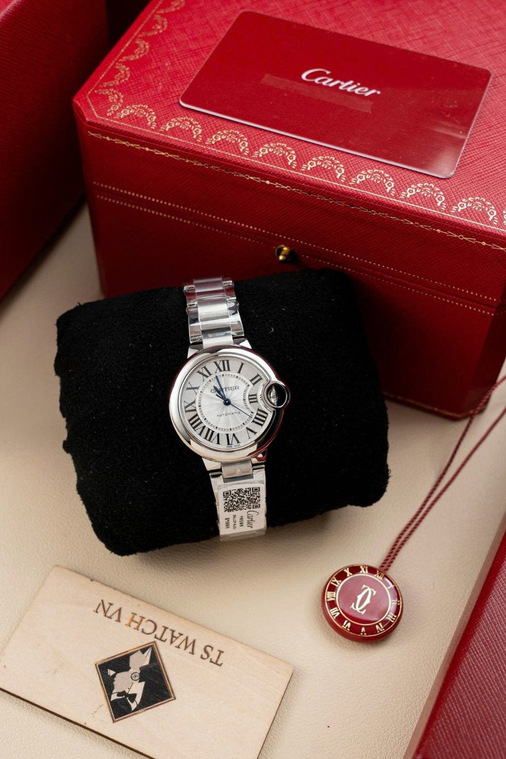 Cartier Ballon Bleu W6920046 Watch White Dial Metal Wire 36mm