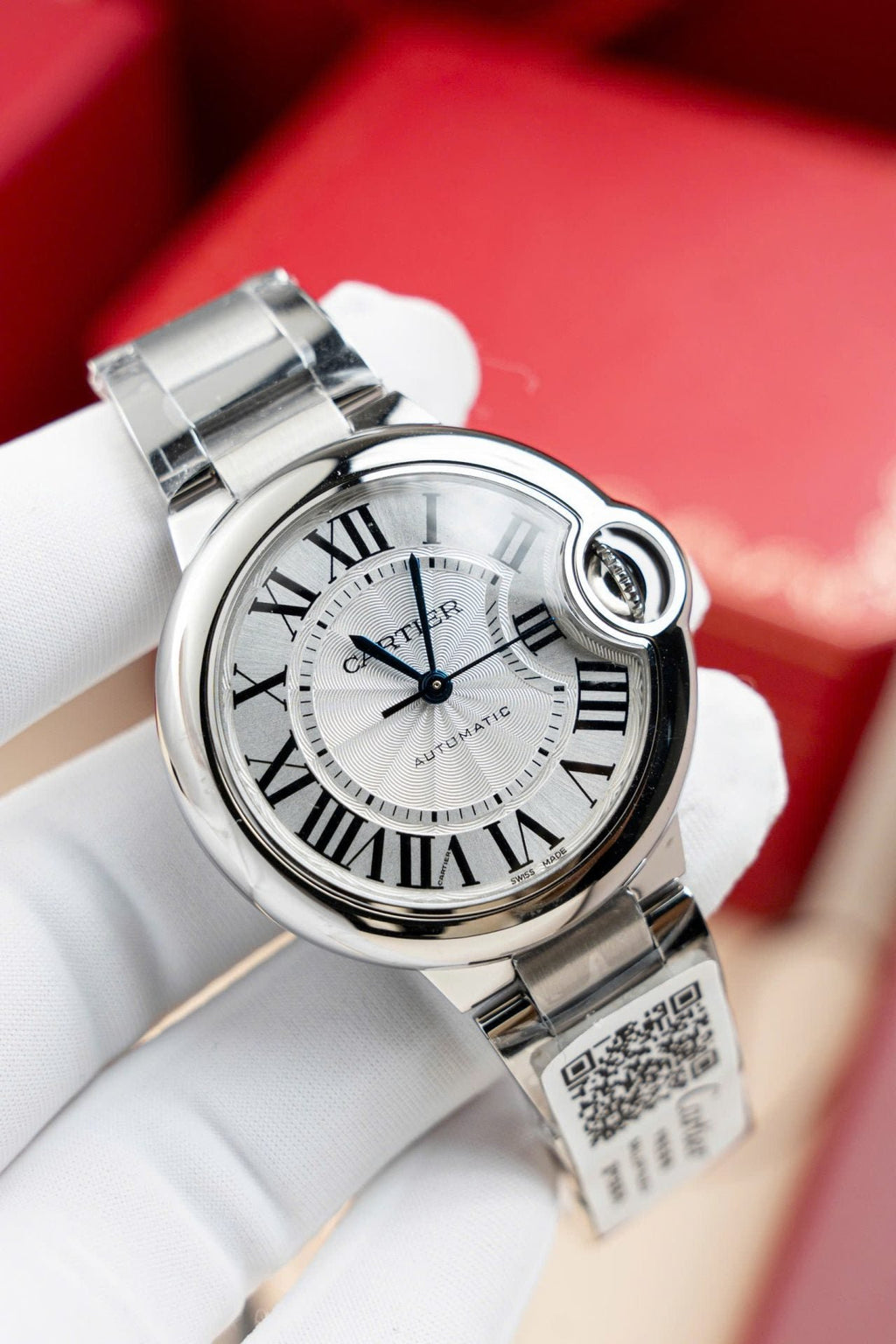 Cartier Ballon Bleu W6920046 Watch White Dial Metal Wire 36mm