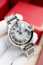 Cartier Ballon Bleu W6920046 Watch White Dial Metal Wire 36mm