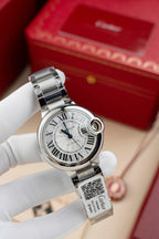 Cartier Ballon Bleu W6920046 Watch White Dial Metal Wire 36mm
