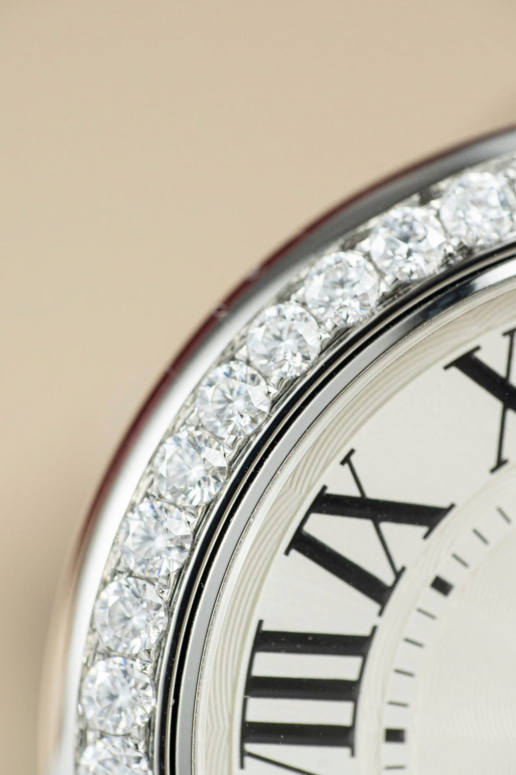 Cartier Ballon Bleu WE9009Z3 White Dial Watch Bezel Diamond Moissanite 42mm