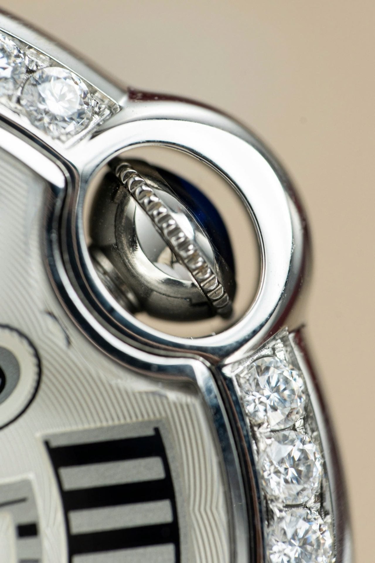Cartier Ballon Bleu WE9009Z3 White Dial Watch Bezel Diamond Moissanite 42mm
