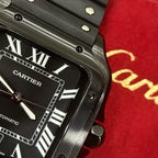 Cartier Watch Santos Dumont WJSA0017 Red Leather Strap 38×27.5mm