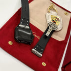 Cartier Watch Santos WSSA0039 Black Rubber Strap 39.8mm