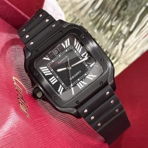 Cartier Watch Santos Dumont WJSA0017 Red Leather Strap 38×27.5mm