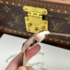 Cartier Drive Tourbillon Watch Dial Guiloche Motif Leather Strap 41mm