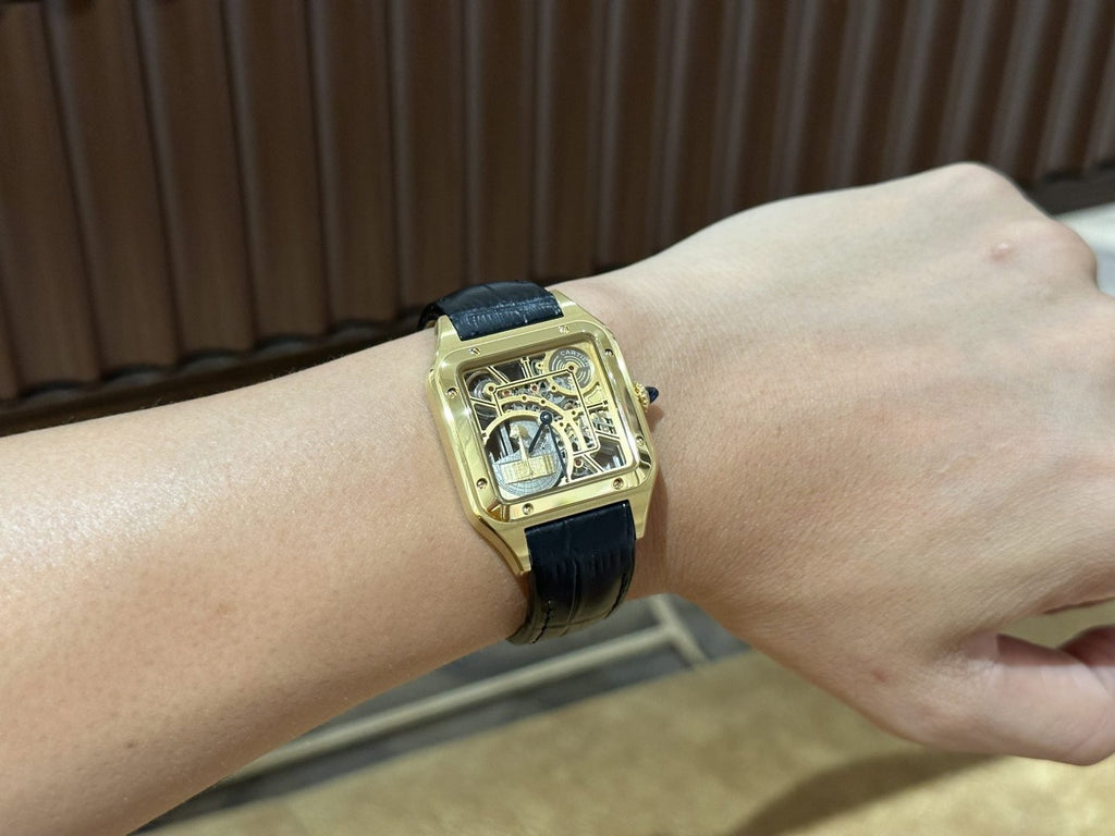 Cartier Watch Santos WHSA0031 Quartz Leather Strap 31x43mm