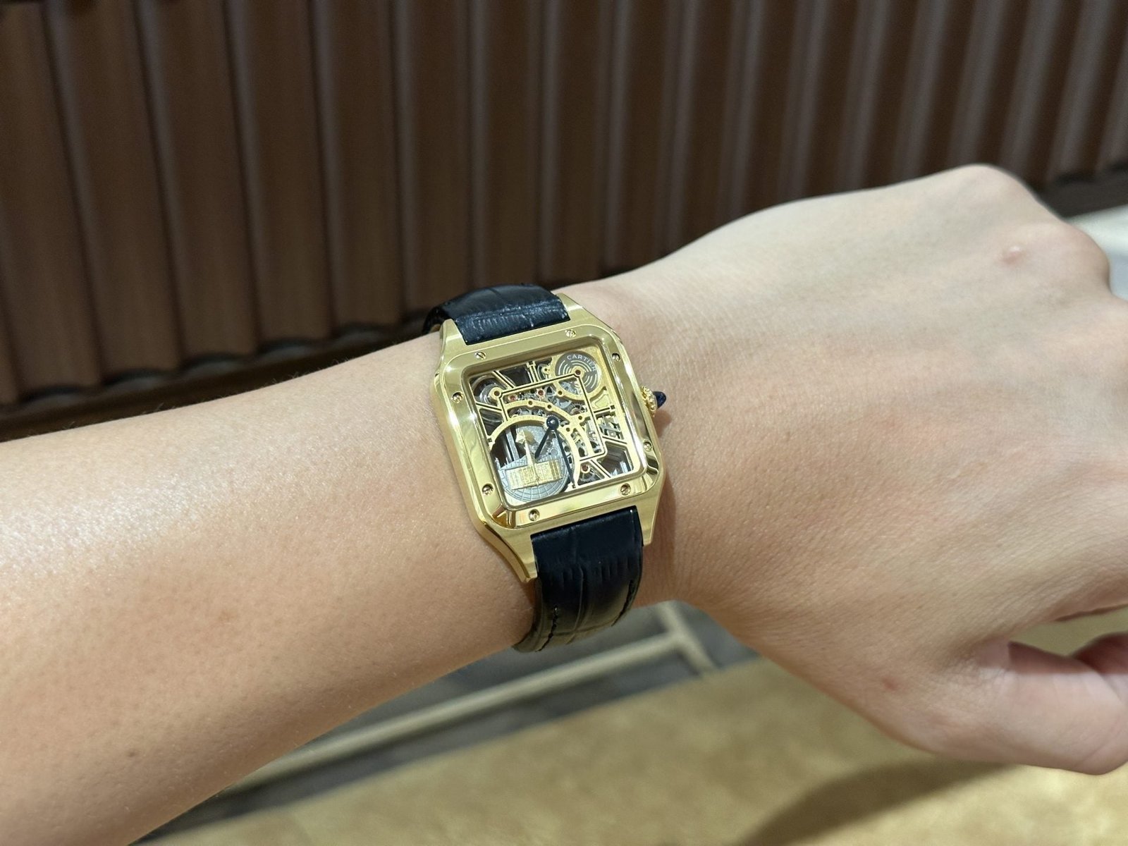 Cartier Watch Santos WHSA0031 Quartz Leather Strap 31x43mm