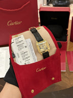 Cartier Watch Santos WHSA0031 Quartz Leather Strap 31x43mm