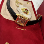 Cartier Watch Santos WHSA0031 Quartz Leather Strap 31x43mm