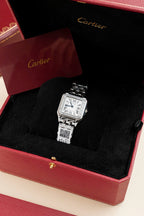 Cartier Panthere W2PN0007 Watch White Dial Metal Wire 27x37mm