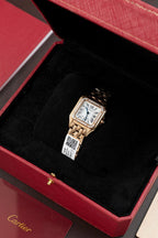 Cartier Panthere WJPN0009 Rose Gold Watch Bezel Diamonds Moissanite 27x37mm
