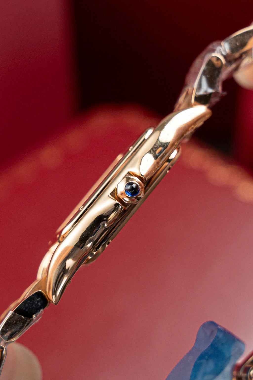 Cartier Panthere WJPN0009 Rose Gold Watch Bezel Diamonds Moissanite 27x37mm