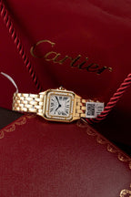 Cartier Panthere WJPN0015 White Dial Watch Bezel Diamonds Moissanite 27x37mm