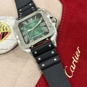 Cartier Watch Santos Dumont WJSA0017 Red Leather Strap 38×27.5mm