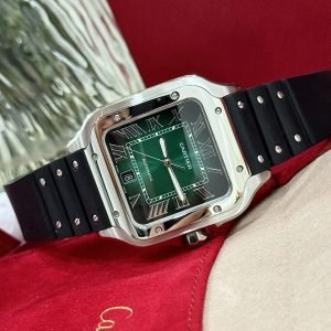 Cartier Watch Santos Dumont WJSA0017 Red Leather Strap 38×27.5mm