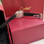 Cartier Watch Santos Black Dial Roman Numeral Pile 39.8mm