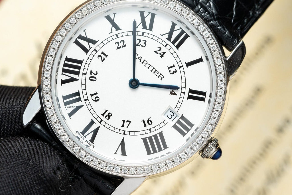 Cartier Ronde Natural Diamond Watch For Women 36mm