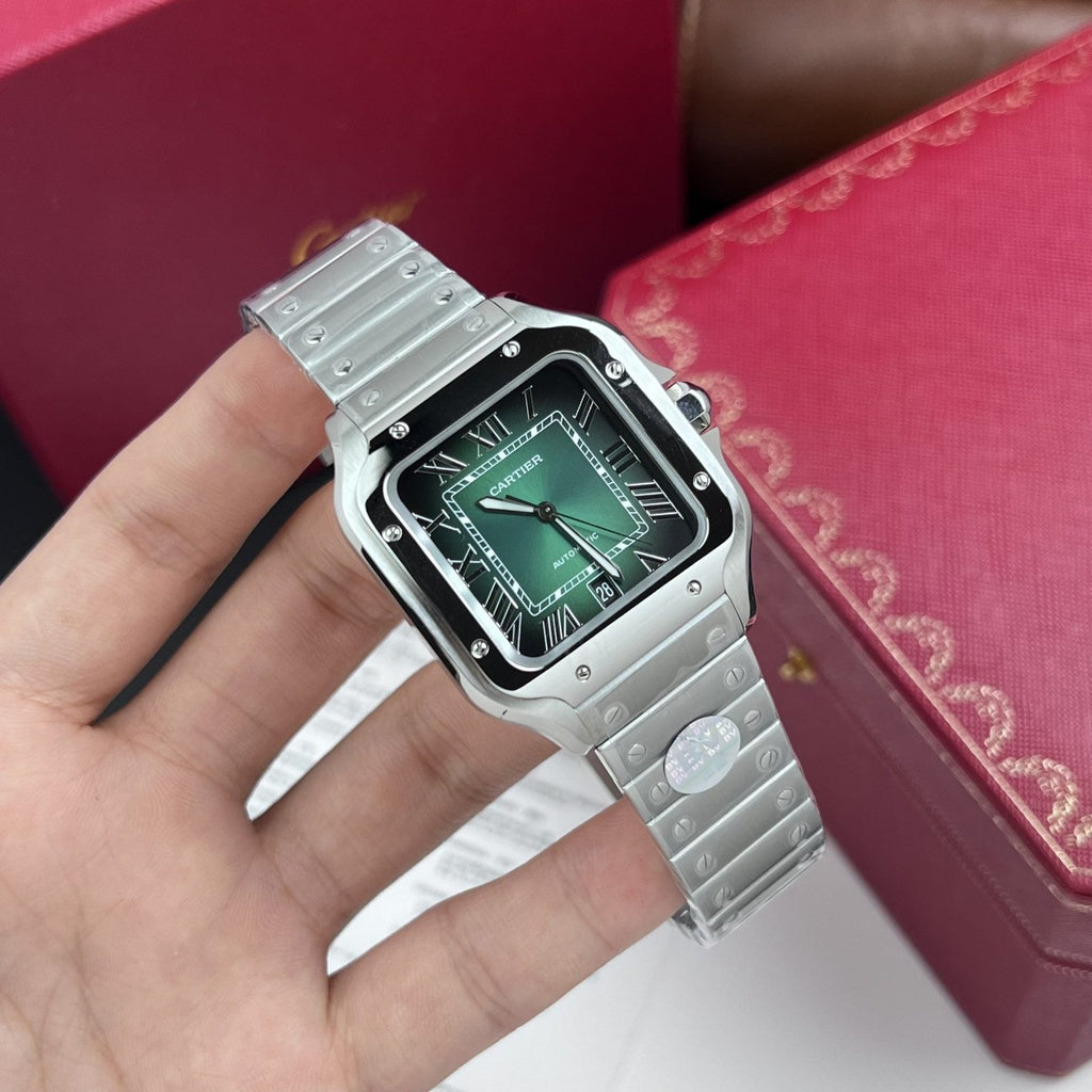 Cartier Watch Santos De Cartier Green Dial 39.8mm