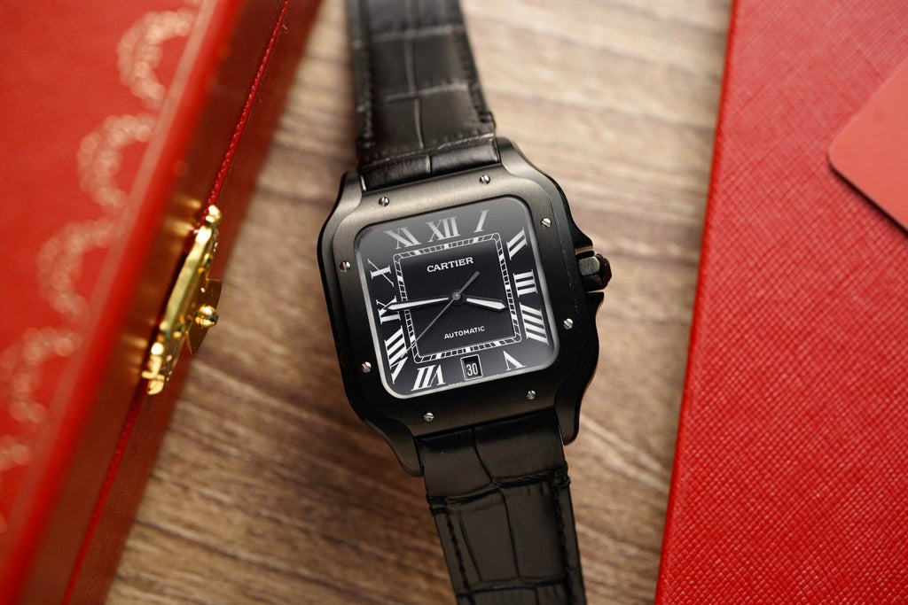 Cartier Watch Santos De Cartier WSSA0039 Black Dial 39.8mm