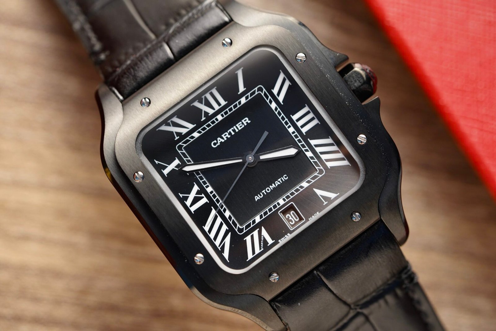 Cartier Watch Santos De Cartier WSSA0039 Black Dial 39.8mm