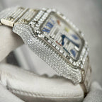 Cartier Santos Watch With Full Stone 39.8mm