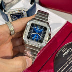 Cartier Watch Santos Moissanite Diamonds 39.8mm