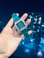 Cartier Santos With Green Moissanite Watch 39.8mm