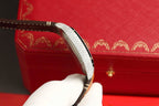 Cartier Santos White Dial Watch Diamonds Moissanite 39.8mm
