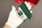Cartier Santos Green Watch Diamonds Moissanite 39.8mm