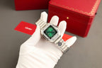 Cartier Santos Green Watch Diamonds Moissanite 39.8mm