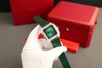 Cartier Santos Green Watch Diamonds Moissanite 39.8mm