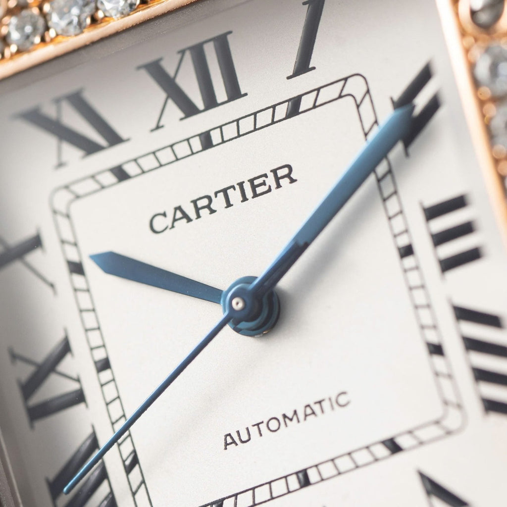Cartier Santos Watch With Full Diamond Moissanite 35mm
