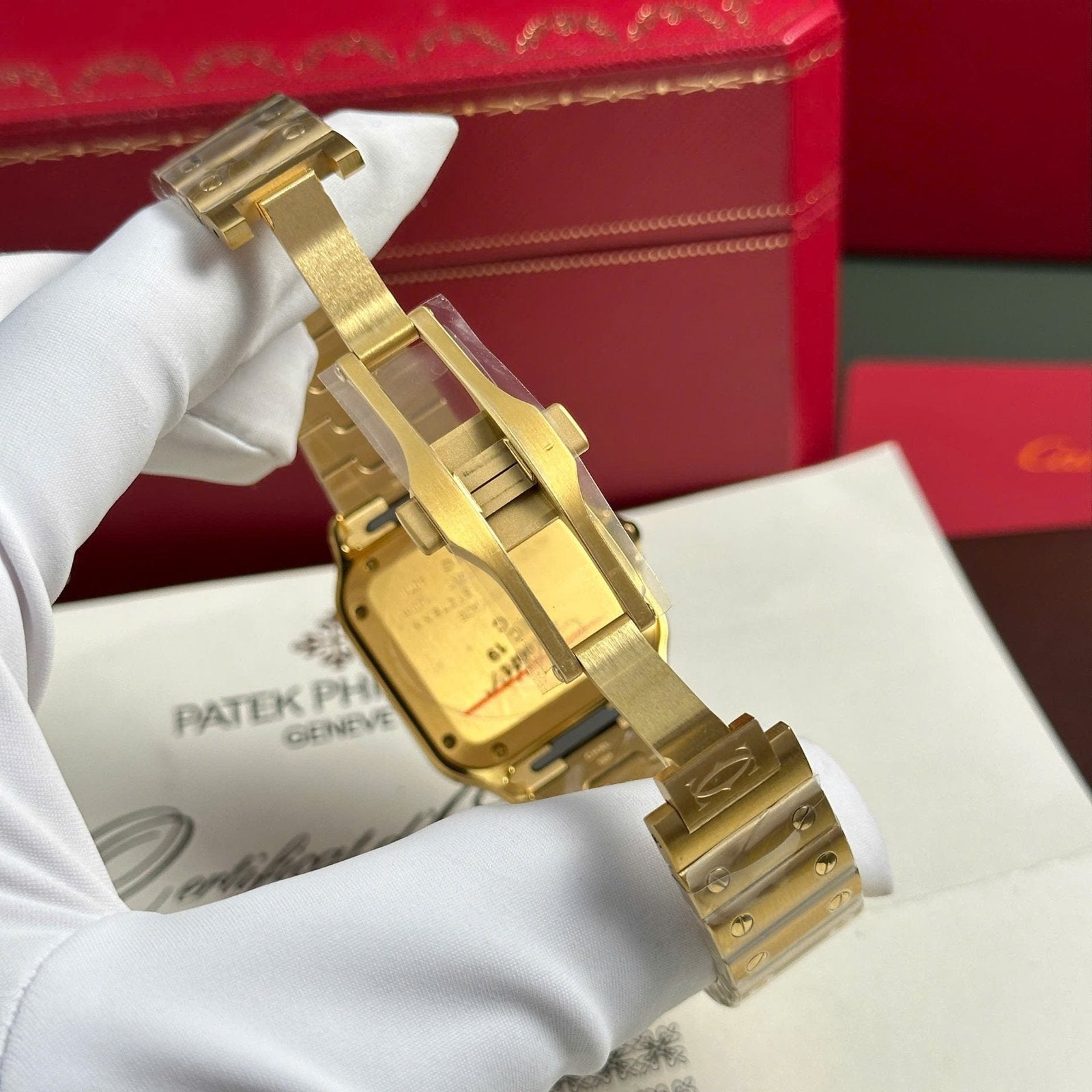 Cartier Santos Womens White Dial Watch 35.2mm