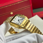 Cartier Santos Womens White Dial Watch 35.2mm