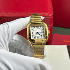 Cartier Santos Womens White Dial Watch 35.2mm