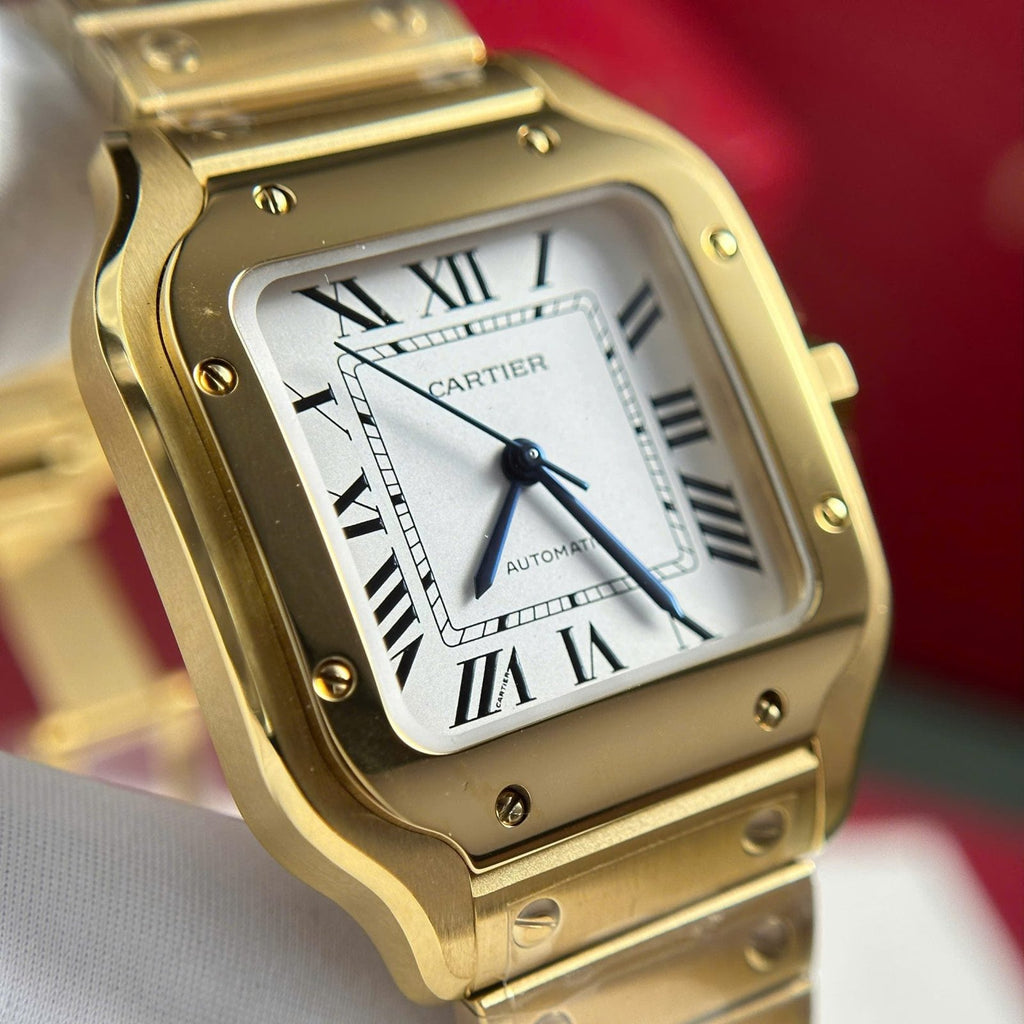 Cartier Santos Womens White Dial Watch 35.2mm