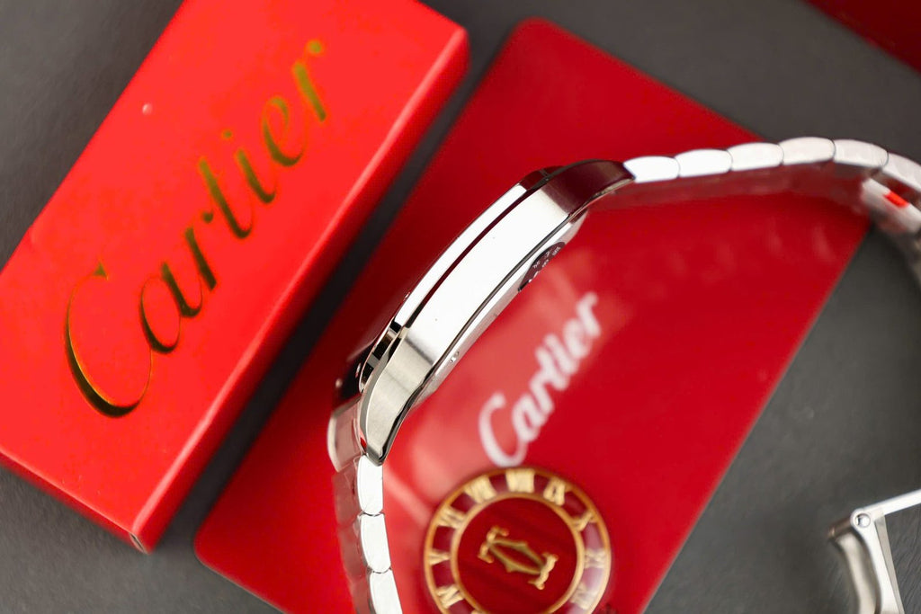 Cartier Santos Watch Gray Dial 39.8mm