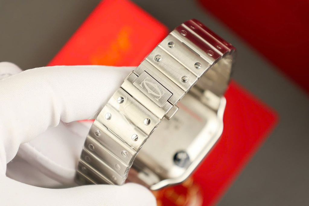 Cartier Santos Watch Gray Dial 39.8mm