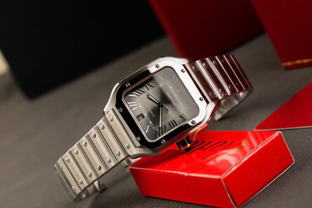 Cartier Santos Watch Gray Dial 39.8mm