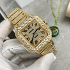 Cartier Santos Watch With Stone 39.8mm