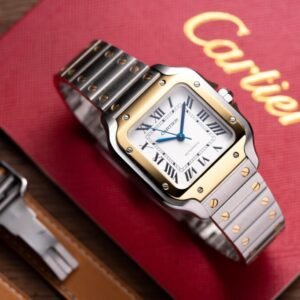 Cartier Watch Santos Dumont WJSA0017 Red Leather Strap 38×27.5mm